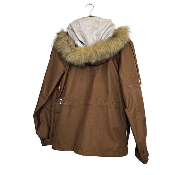 Volcom Women’s Snowboard Jacket & Pants Set Small Brown Y2K Vintage - Picture 9 of 15